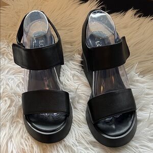 Lonza Cample Black Platform Sandals Size EU42